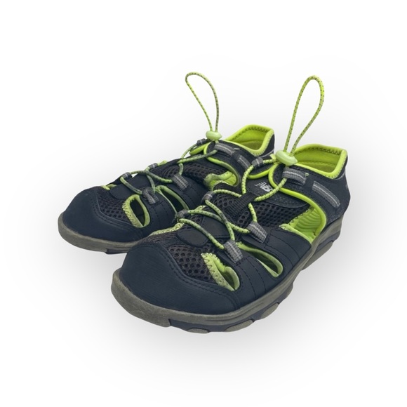 New Balance 𓆉 Adirondack Outdoor Adventure Sandal 𓆉 Black Neon Green 𓆉 Kids 2 - Picture 9 of 16